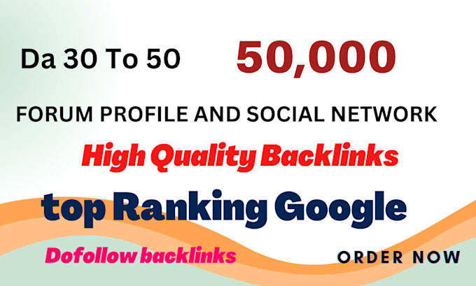 Gig Preview - Make high quality 50,000 forum profile seo backlinks