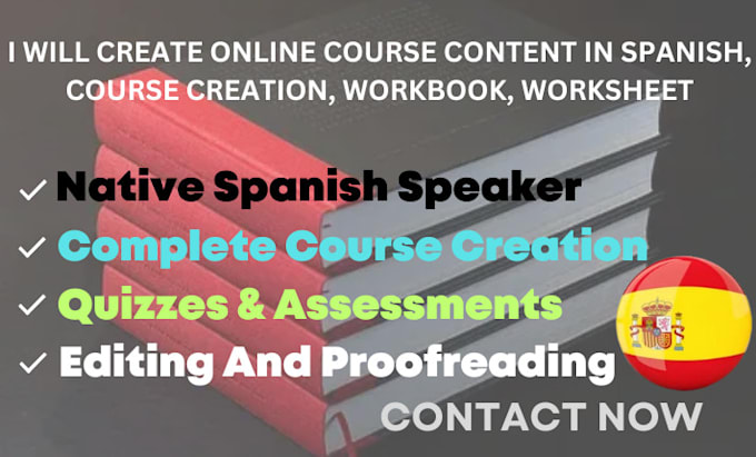 Bestseller - create online course content in spanish, course creation, workbook, worksheet