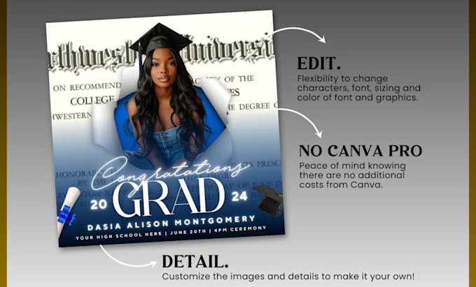 Gig Preview - Design professional graduation, kids party, school flyer, brochure and poster