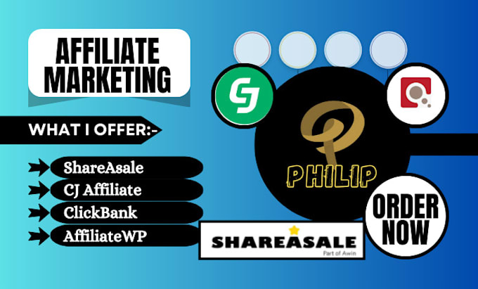 Gig Preview - Create custom shareasale affiliate program and be affiliate manager