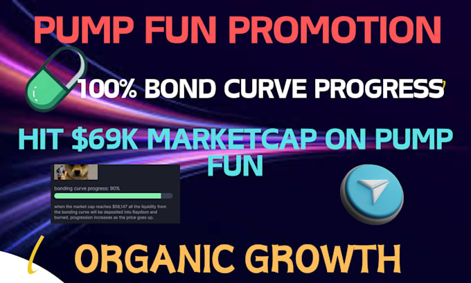 Bestseller - crypto telegram promotion for pump fun token to reach full bond curve in 7days