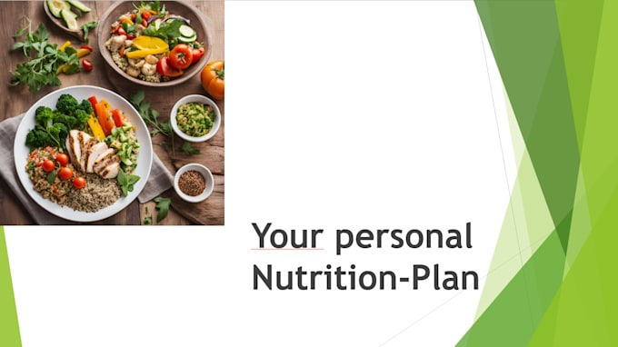 Gig Preview - Create your perfect nutrition plan for your dream body