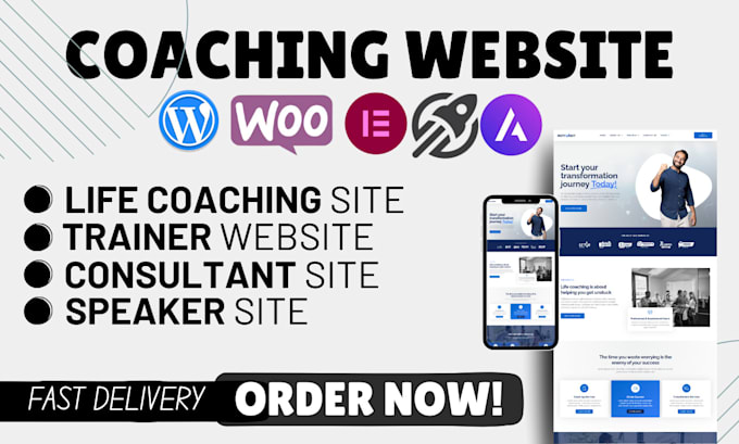 Gig Preview - Design life coach website, consulting website, caoching site