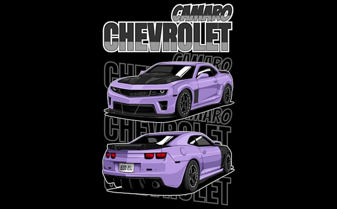 Gig Preview - Draw vector cartoon car illustration for your t shirt