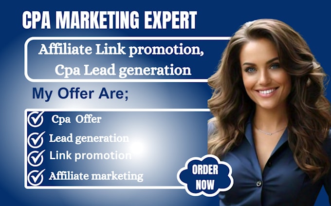 Bestseller - do affiliate link promotion  cpa offer, cpa lead generation