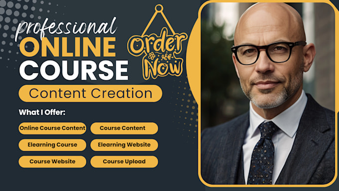 Gig Preview - Create or redesign your online course powerpoint presentation, course slide, ppt