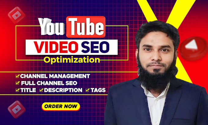 Gig Preview - Do best top ranking youtube SEO and video optimize for organic growth expert