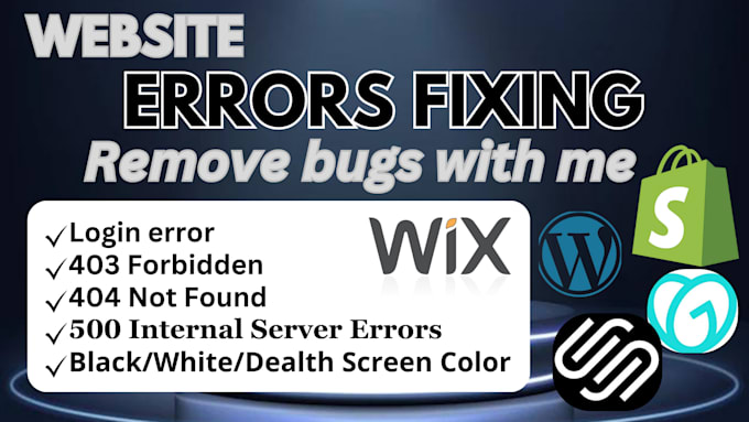 Gig Preview - Fix wordpress issues, shopify, wix coding, crm errors, txt file malware, bug fix