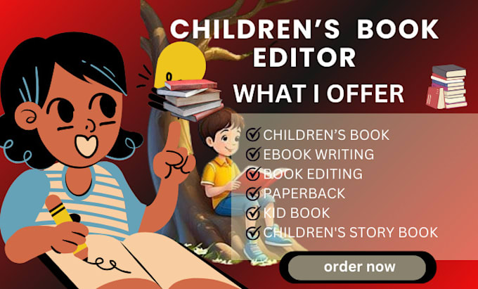 Gig Preview - Be your children book editor