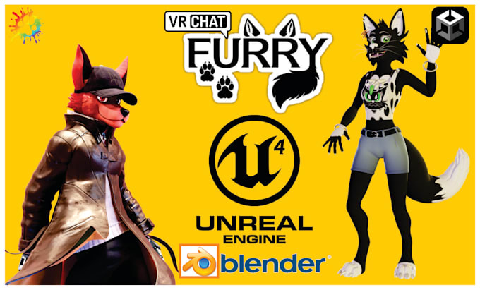 Gig Preview - Create a custom nsfw fursona, furry avatar for vrchat