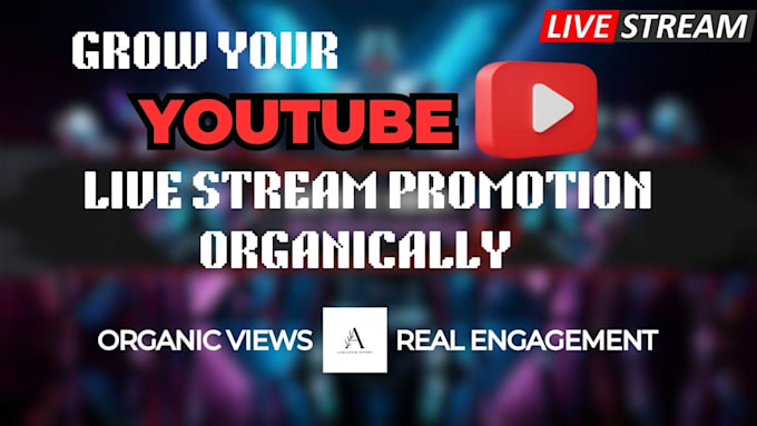 Gig Preview - Do organic youtube live stream promotion channel promotion with live viewers