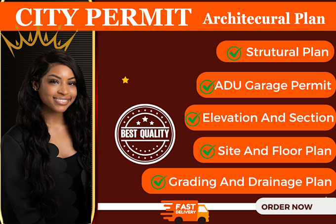 Gig Preview - Draw architectural floor and site plan adu garage permit structural plan