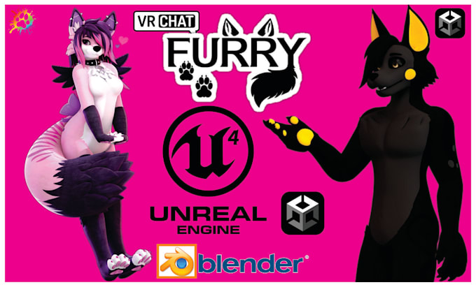 Bestseller - create a custom vrchat avatar, furry nsfw, fursona vtuber avatar