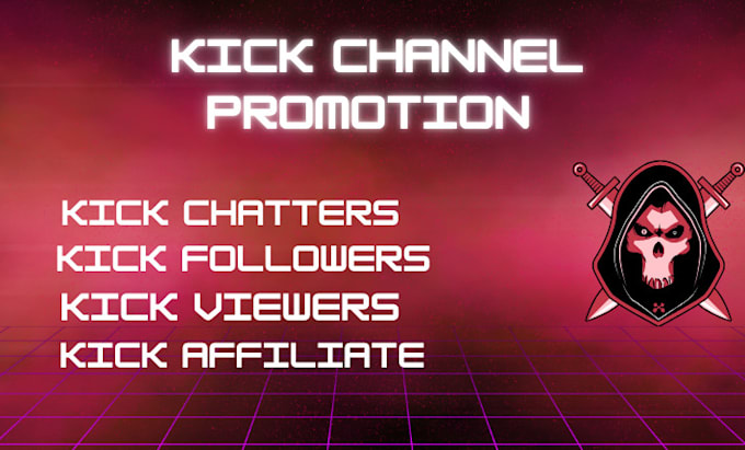 Gig Preview - Do kick channel promotion to boost kick followers kick chatters and live viewers