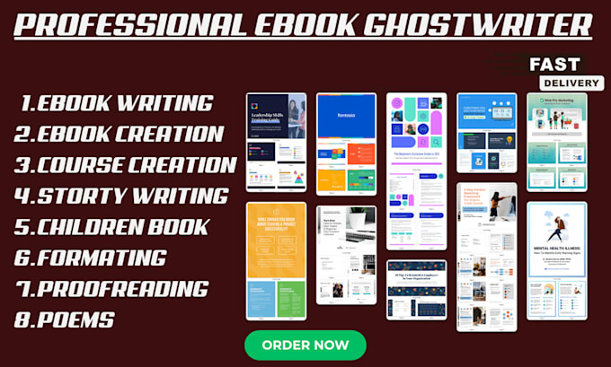 Gig Preview - Ghostwriter, design ebook, interactive ebook, flipbook, edit ebook