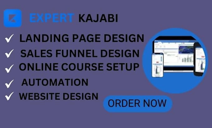 Gig Preview - Design landing page sales funnel website for automation and online course