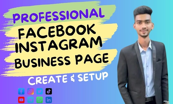 Gig Preview - Make an eye catching business page on facebook or instagram