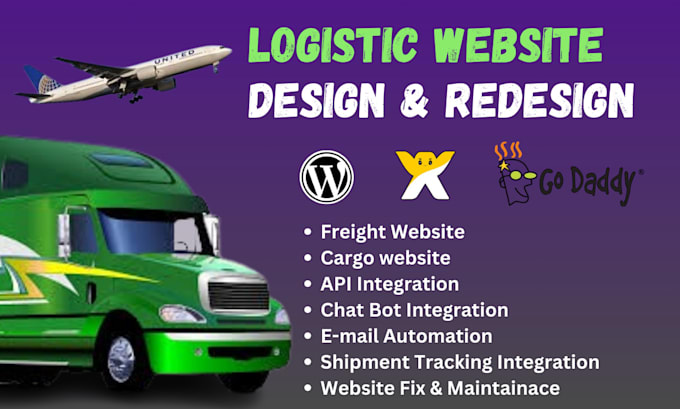 Bestseller - build, revamp logistics cargo website integrate live chat,shipment tracking API