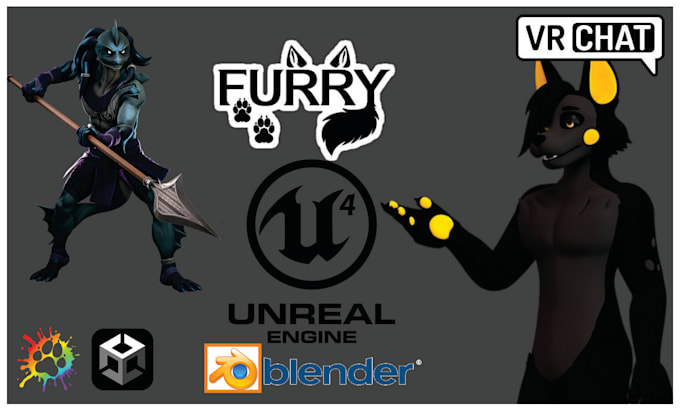 Gig Preview - Create 3d furry mdoel, vrchat avatar, vtuber, nsfw model