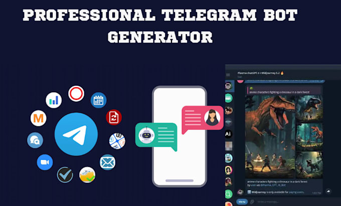 Gig Preview - Build pro telegram bot, image generator, chatgpt