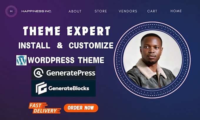 Gig Preview - Customize website with generatepress, generatepress generateblocks expert