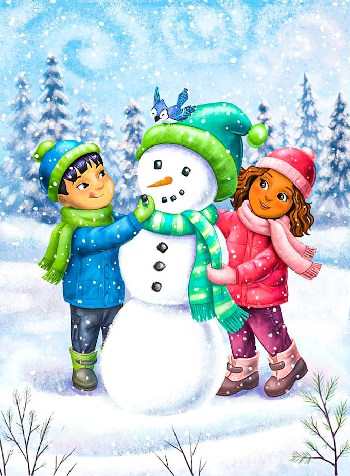 Gig Preview - Do christmas children story book illustration