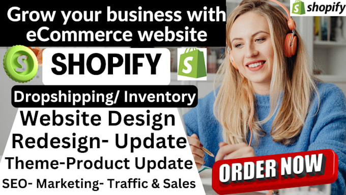 Gig Preview - Update revamp shopify ecommerce website redesign edit shopify product marketing