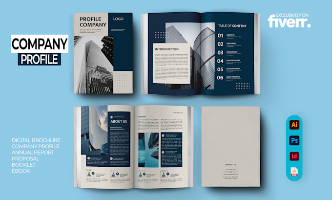 Gig Preview - Design digital brochure, company profile,annual report, proposal, booklet, ebook