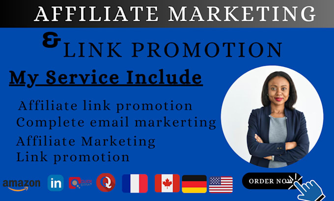 Gig Preview - Affiliate link promotion clickbank, amazon link promotion and affiliate referral