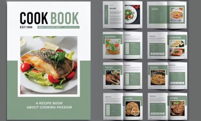 Gig Preview - Write cookbook recipe book, cookbook design cookbook formatting cookbook writer