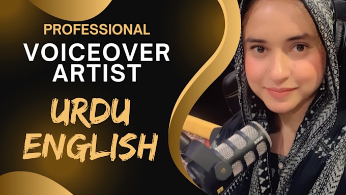 Gig Preview - Record a professional urdu and english voiceover