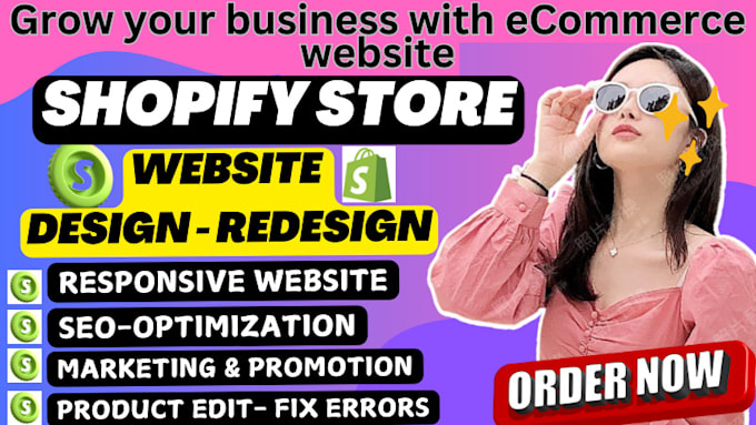 Gig Preview - Create, design shopify clothing store, jewelry, beauty products shopify website