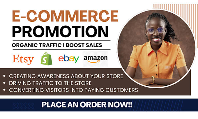 Gig Preview - Promote and advertise your etsy shopify amazon to get more sales