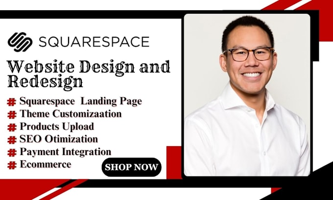 Gig Preview - Do squarespace website design squarespace website redesign squarespace