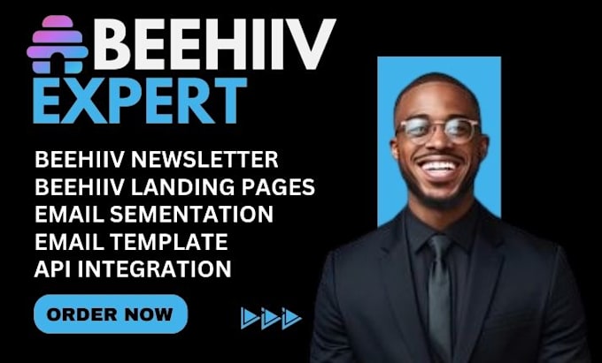 Gig Preview - Do beehiiv account setup beehiiv newslette beehiiv landing page beehiiv template