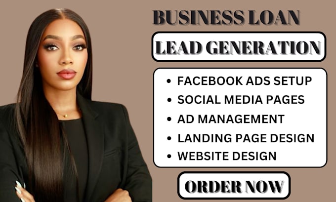 Gig Preview - Generate business loan lead mca lead business loan lead generation facebook ads