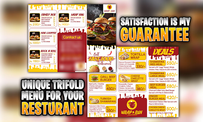 Gig Preview - Design restaurant, company profile, health, business trifold brochure