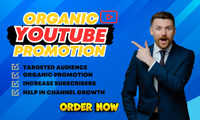 Gig Preview - Provide organic youtube promotion your channel growth