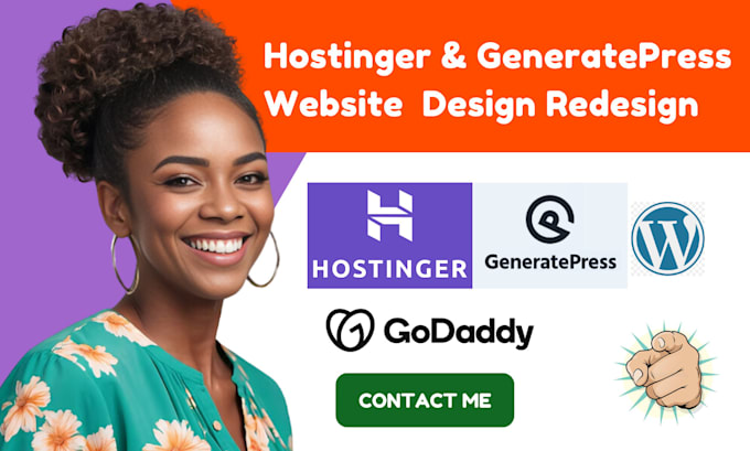 Gig Preview - Build hostinger website design generatepress wordpress hostinger website design