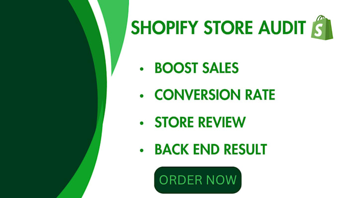 Gig Preview - Be your professional shopify audit to skyrocket your sales