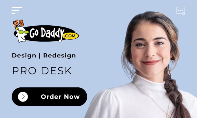 Gig Preview - Build godaddy website redesign godaddy website design godaddy airo ecommerce seo