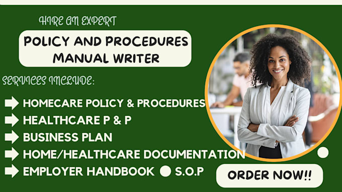 Gig Preview - Create a top notch policies and procedures manual for your business