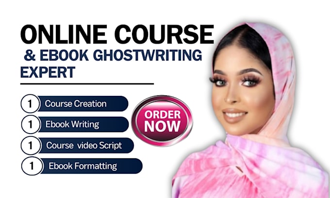 Gig Preview - Do ebook online course creation, course website, scriptwriting, product upload