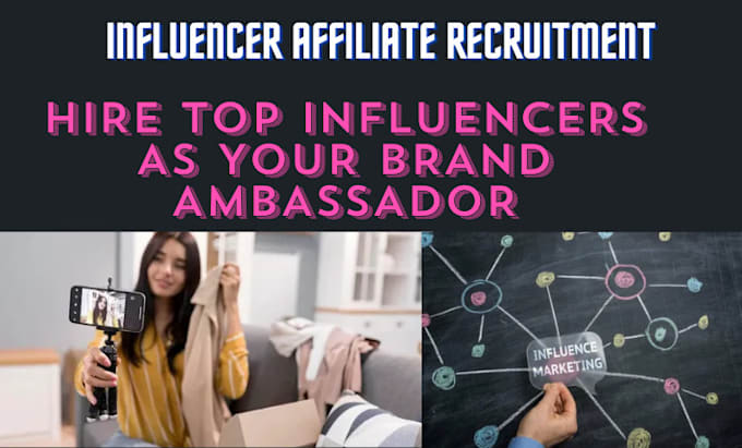 Gig Preview - Do ig, fb and tiktok influencer recruitment affiliate recruitment