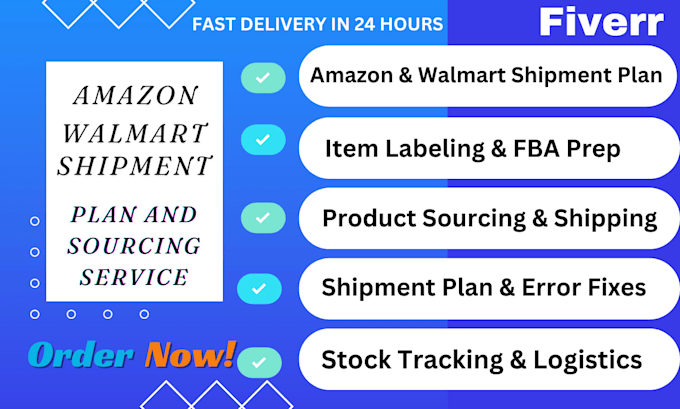 Gig Preview - Manage amazon and walmart sourcing and fba wfs shipment plans