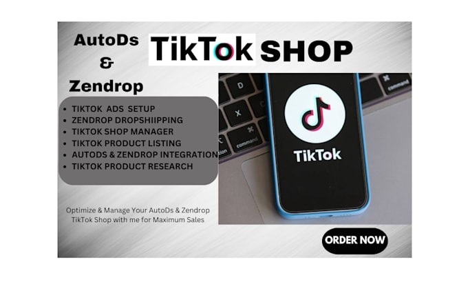 Gig Preview - Do zendrop autods tiktok product upload, tiktok dropshipping shop