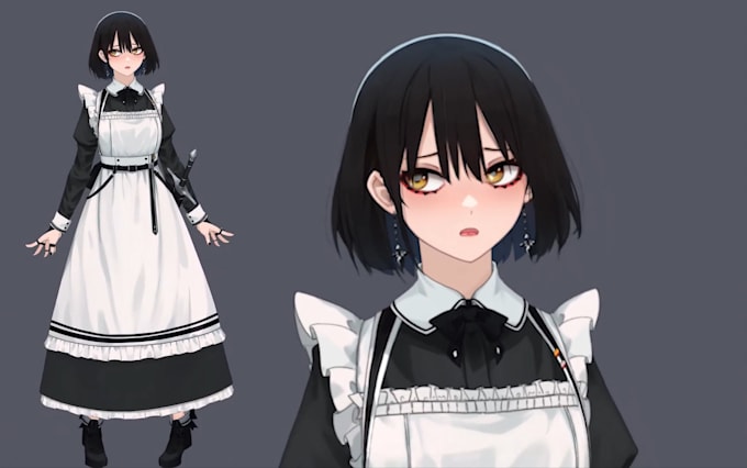 Gig Preview - Design and rig a stunning nsfw live2d vtuber anime model live 2d vtuber rigging