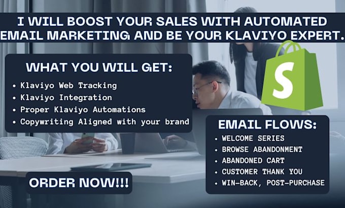 Gig Preview - Be your klaviyo email marketing expert klaviyo flows shopify marketing expert