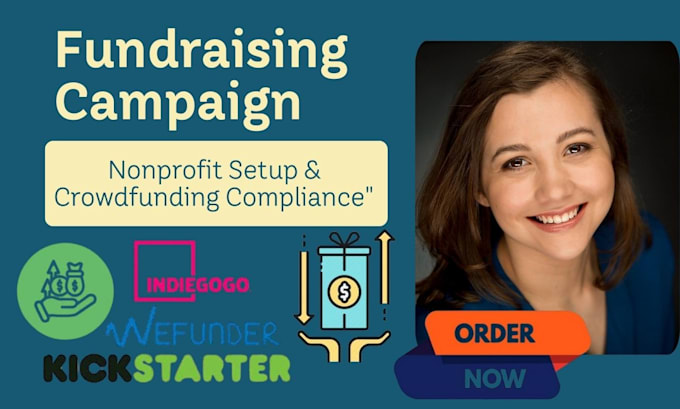 Gig Preview - Reward base crowdfunding nonprofit charity tax compliance setup to success