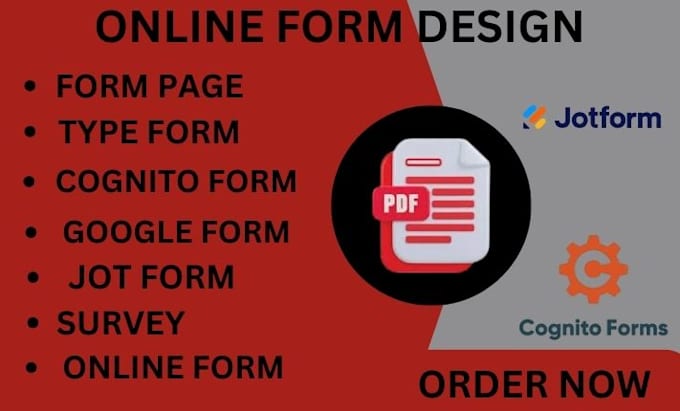 Gig Preview - Create online forms surveys google forms jotform cognito forms for sales